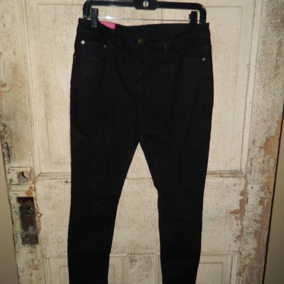 Tengfu Black Distressed Denim Jeans Black Size 10 (JJ-16) - Picture 2 of 6